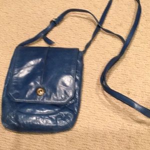 Hobo blue leather crossbody